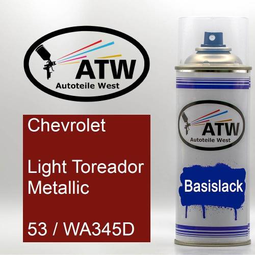 Chevrolet, Light Toreador Metallic, 53 / WA345D: 400ml Sprühdose, von ATW Autoteile West.